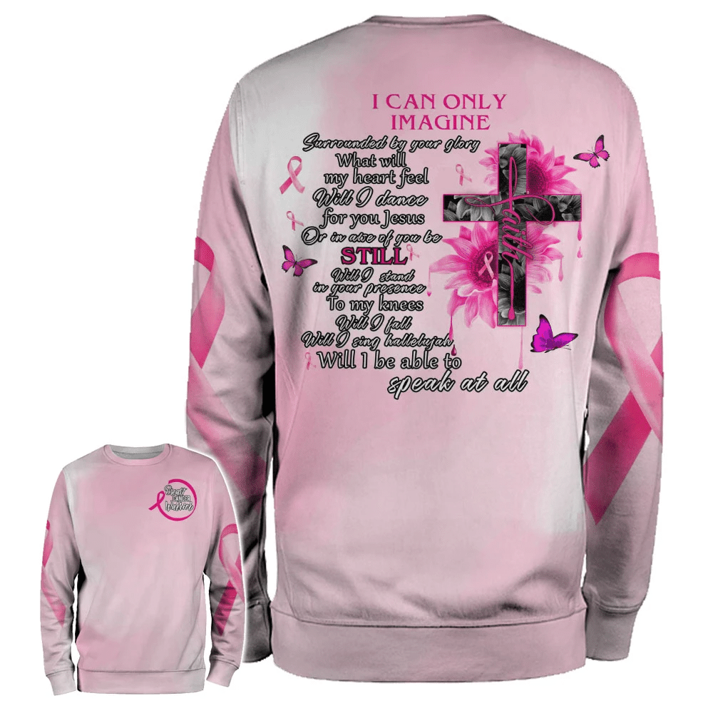 I Can Only Imagine Breast Cancer - Breast Cancer Awareness All Over T-shirt and Hoodie 0822