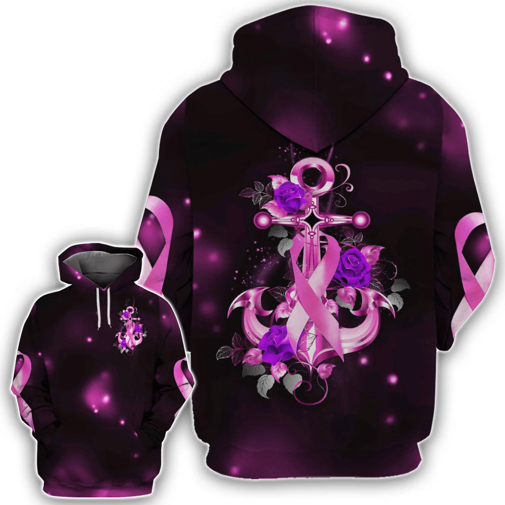 Anchor Butterfly - Breast Cancer Awareness All Over T-shirt and Hoodie 0822