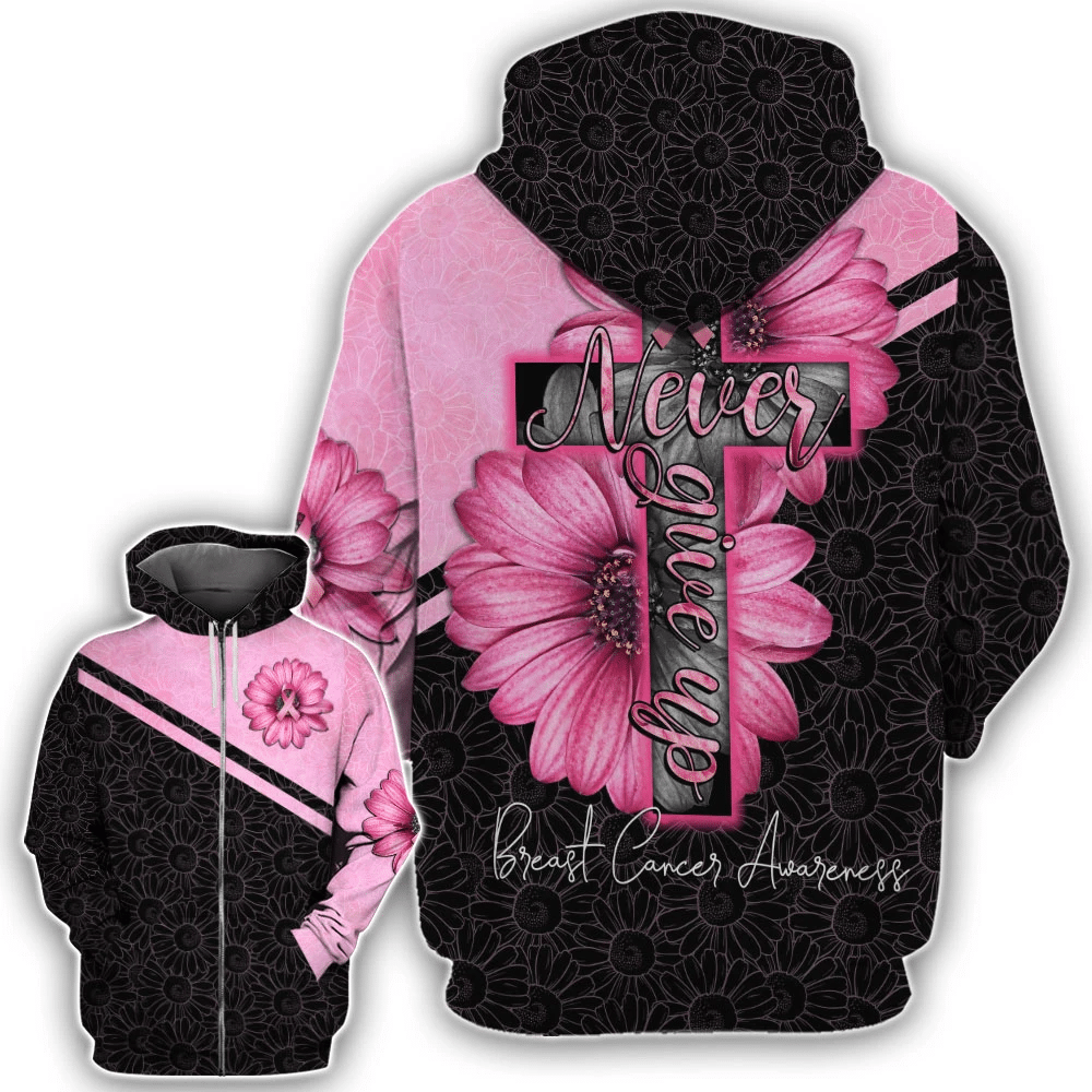 Daisy Pink Breast Cancer - Breast Cancer Awareness All Over T-shirt and Hoodie 0822