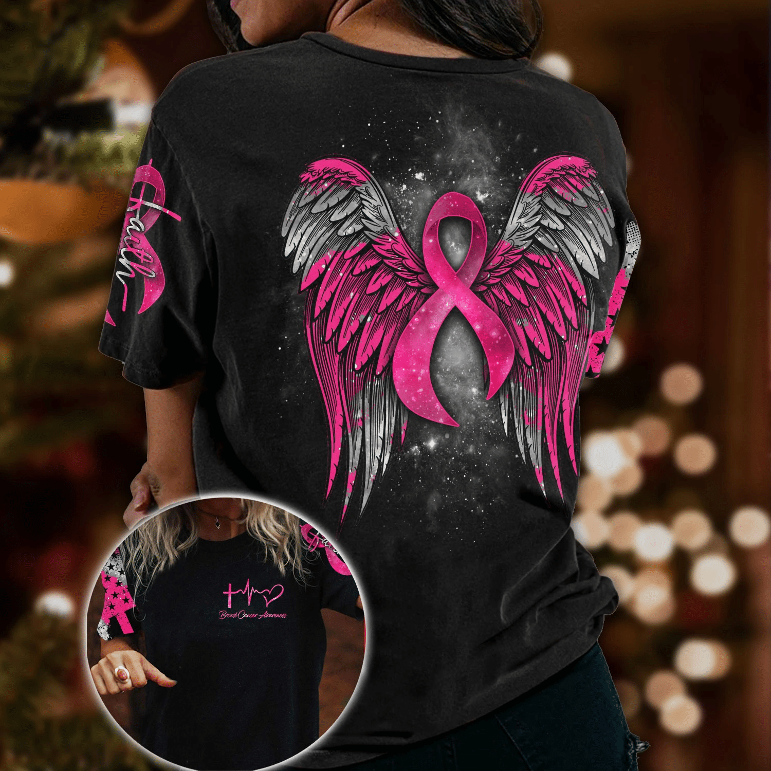 Faith - Breast Cancer Awareness All Over T-shirt and Hoodie 0822