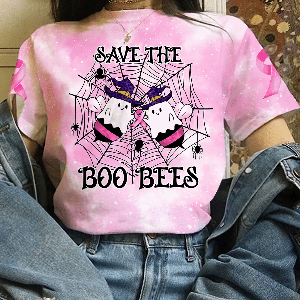 Save The Boo Bees - Breast Cancer Awareness All Over T-shirt and Hoodie 0822