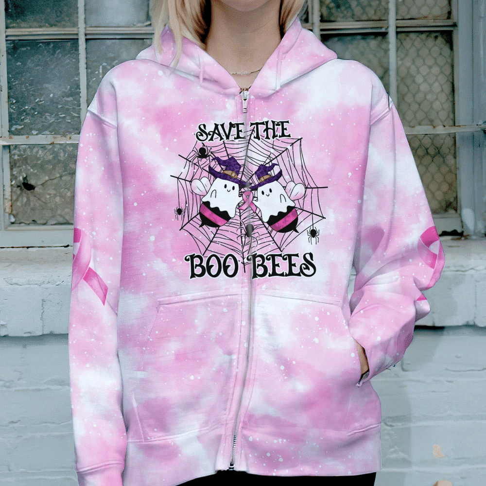 Save The Boo Bees - Breast Cancer Awareness All Over T-shirt and Hoodie 0822