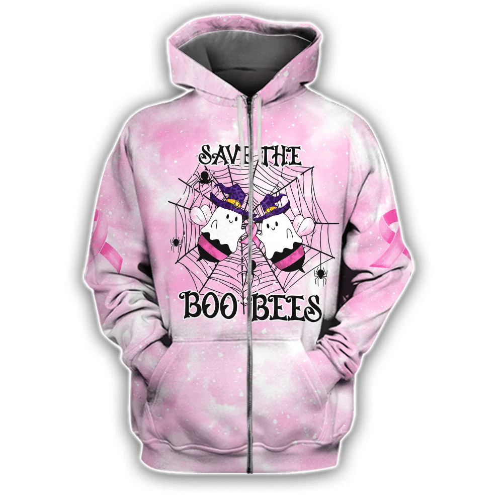 Save The Boo Bees - Breast Cancer Awareness All Over T-shirt and Hoodie 0822