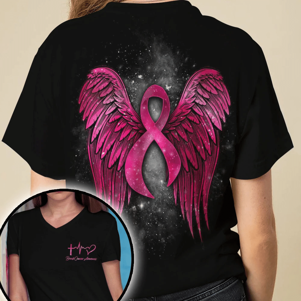 Faith - Breast Cancer Awareness All Over T-shirt and Hoodie 0822