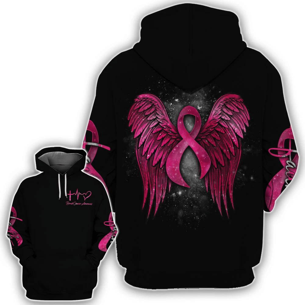 Faith - Breast Cancer Awareness All Over T-shirt and Hoodie 0822