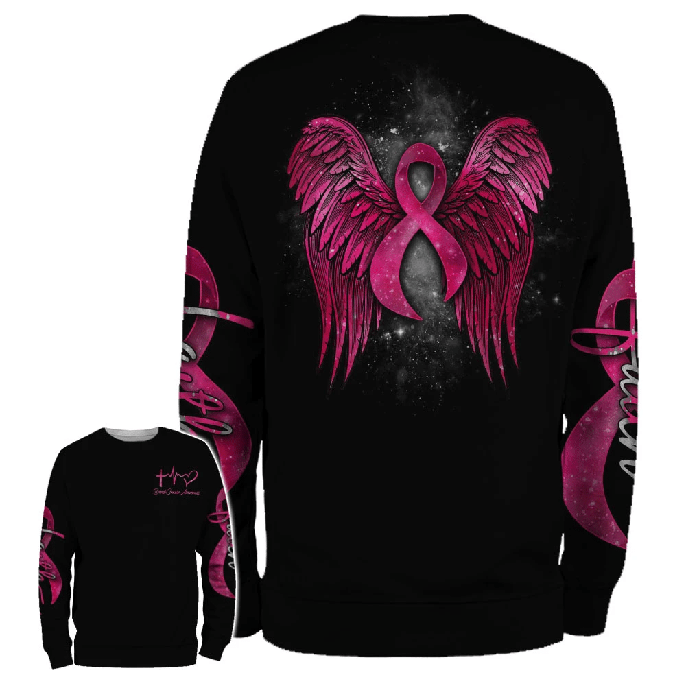 Faith - Breast Cancer Awareness All Over T-shirt and Hoodie 0822