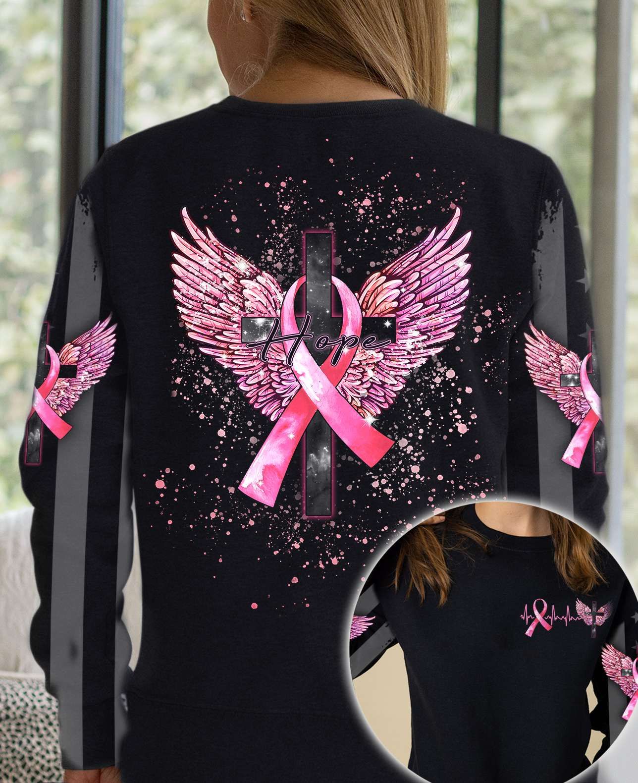 Hope Wings Breast Cancer - Breast Cancer Awareness All Over T-shirt and Hoodie 0822