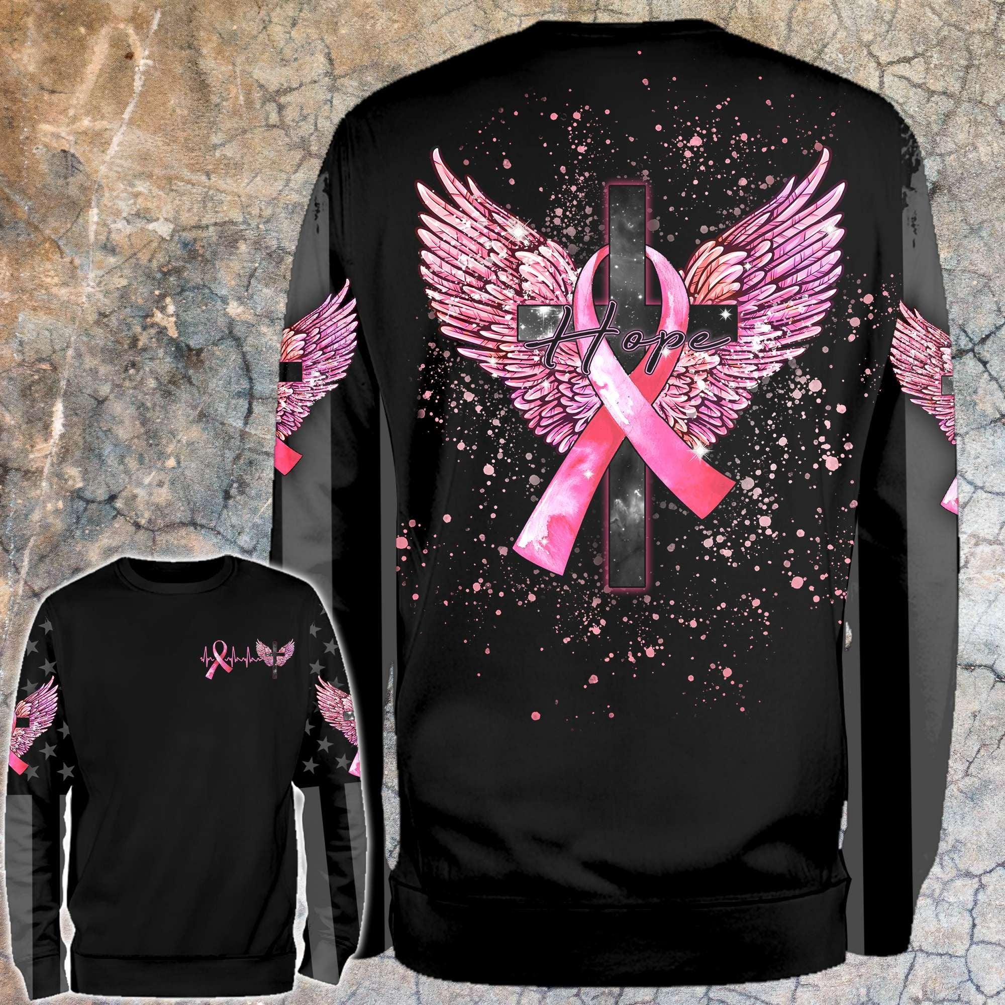 Hope Wings Breast Cancer - Breast Cancer Awareness All Over T-shirt and Hoodie 0822