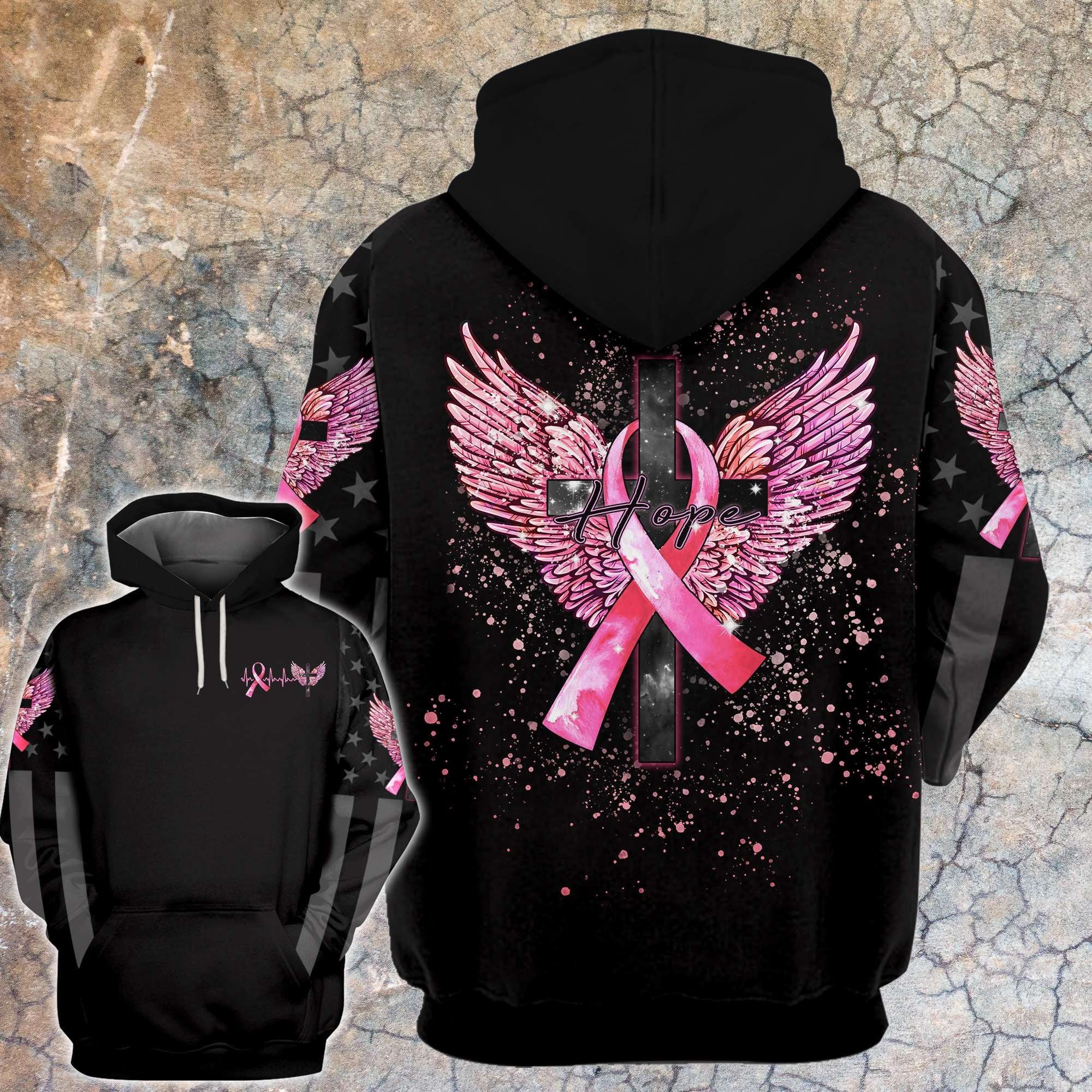 Hope Wings Breast Cancer - Breast Cancer Awareness All Over T-shirt and Hoodie 0822