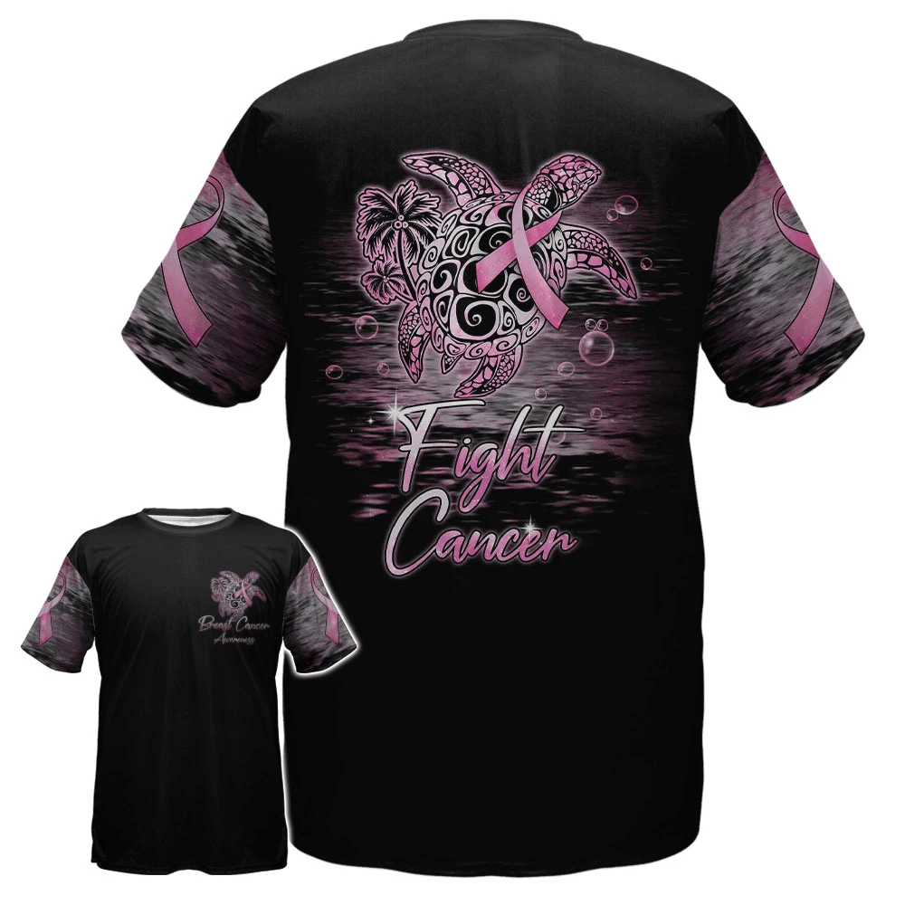 Fight Cancer - Breast Cancer Awareness All Over T-shirt and Hoodie 0822