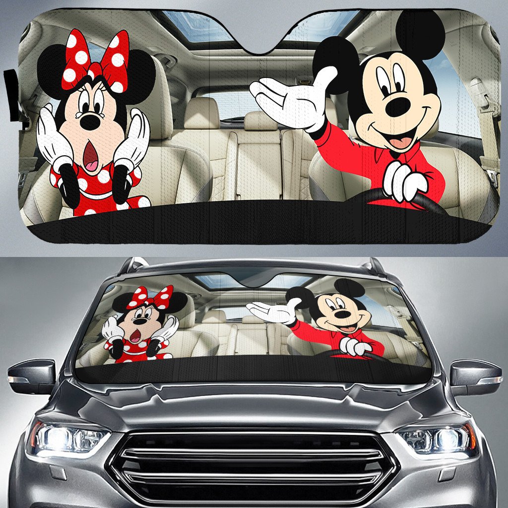 Mouse Couple Mouse Car Sunshade 0523