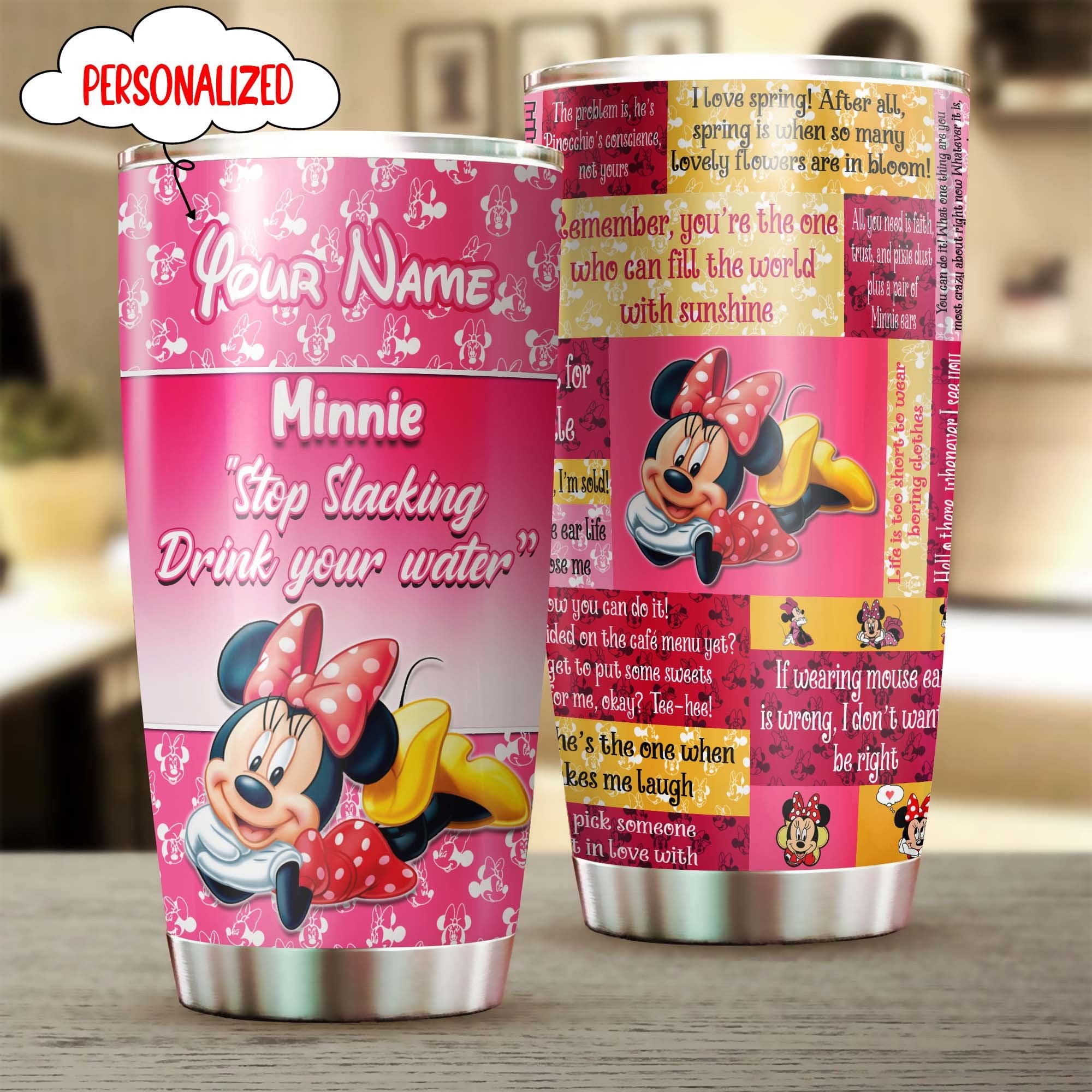 Drink Your Water - Personalized Mouse Tumbler 0823