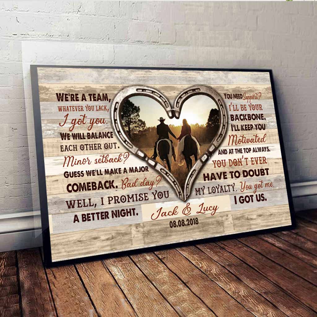 We're Team - Couple Personalized Horse Poster