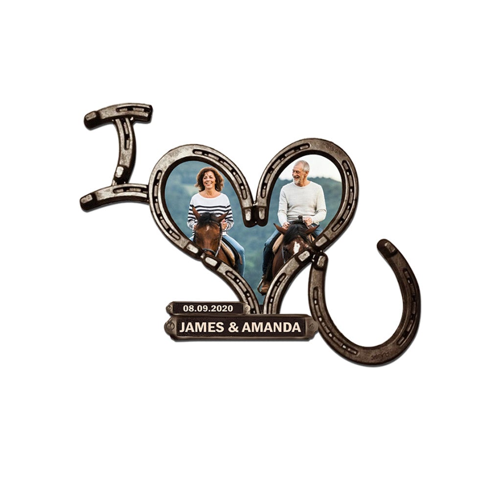 Us Again - Personalized Couple Horse Cut Metal Sign