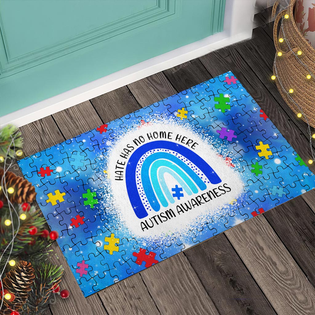 Hate Has No Home Here - Autism Awareness Doormat