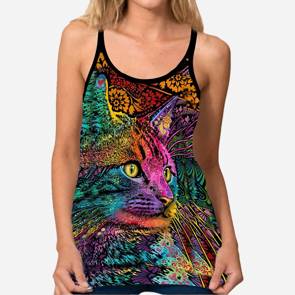 Love Cats Cross Tank Top