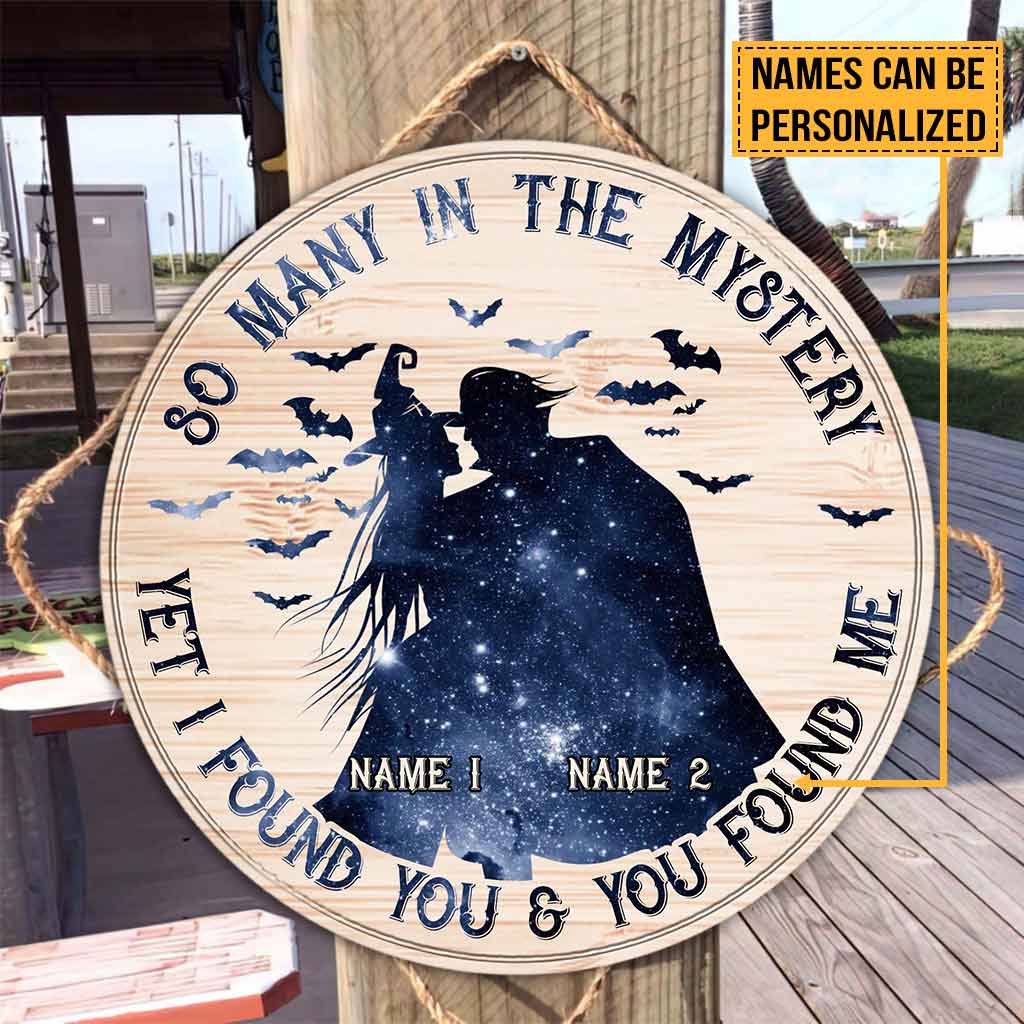 So Many In The Mystery - Witch Personalized Round Wood Sign
