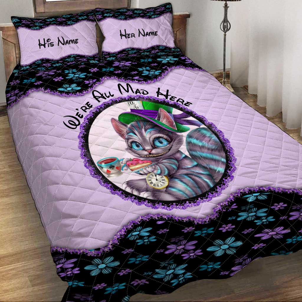 We're All Mad Here - Personalized Halloween Mouse Quilt Set