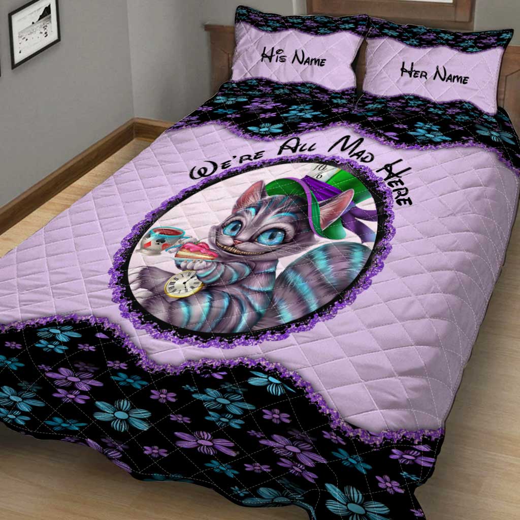 We're All Mad Here - Personalized Halloween Mouse Quilt Set