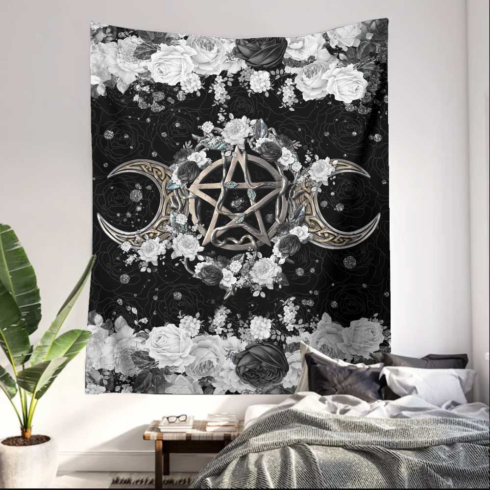 Triple Moon Goddesses - Witch Wall Tapestry