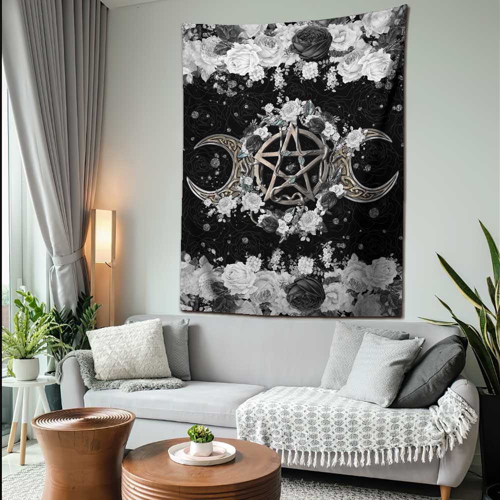 Triple Moon Goddesses - Witch Wall Tapestry