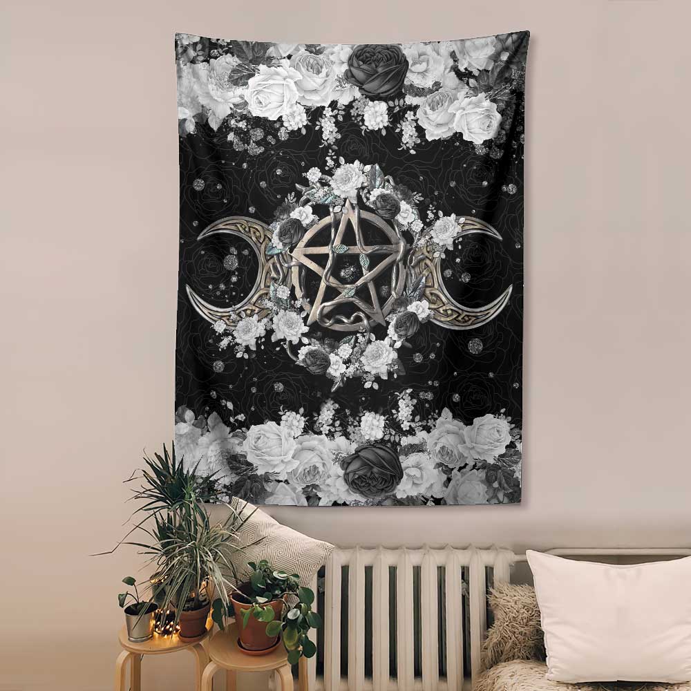 Triple Moon Goddesses - Witch Wall Tapestry