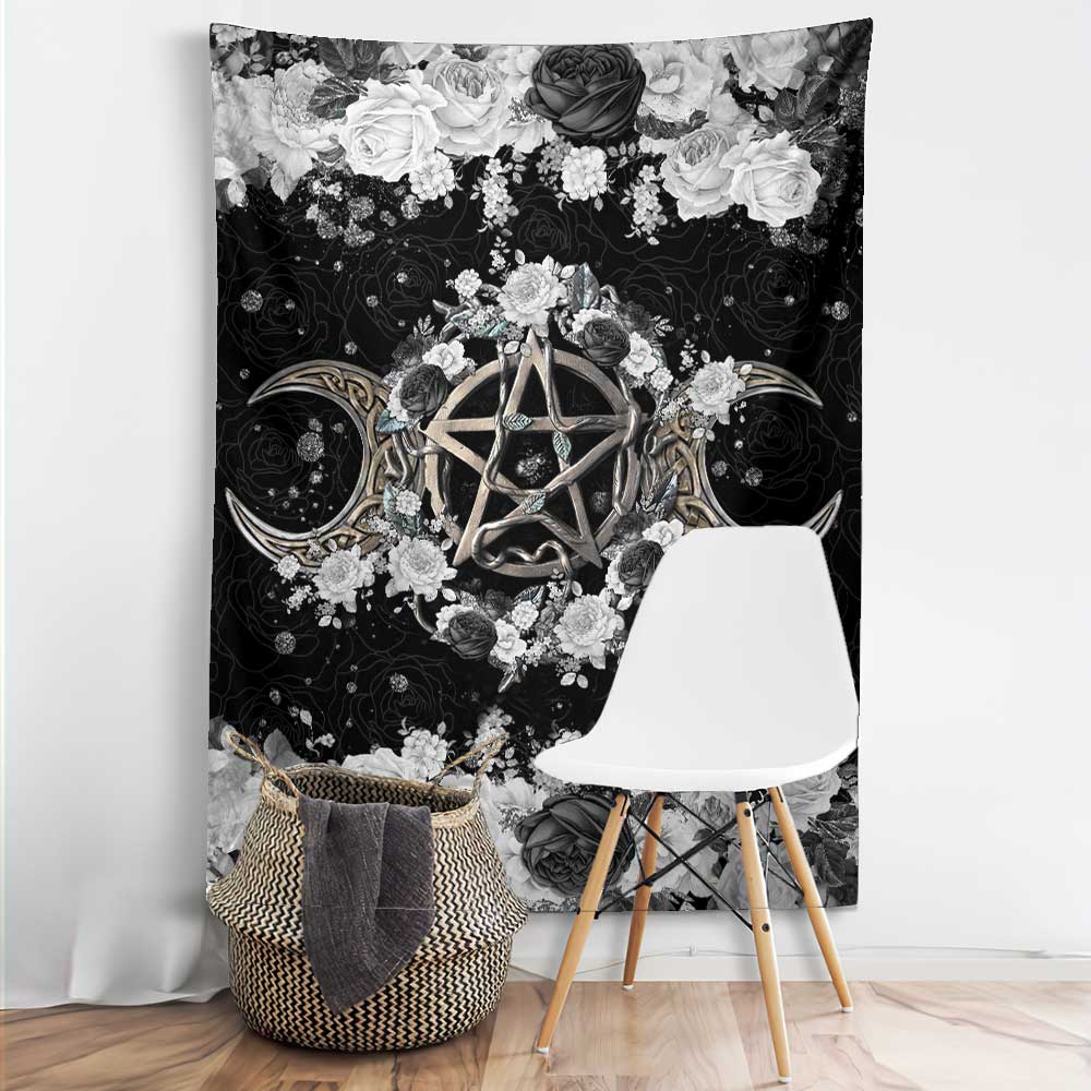 Triple Moon Goddesses - Witch Wall Tapestry