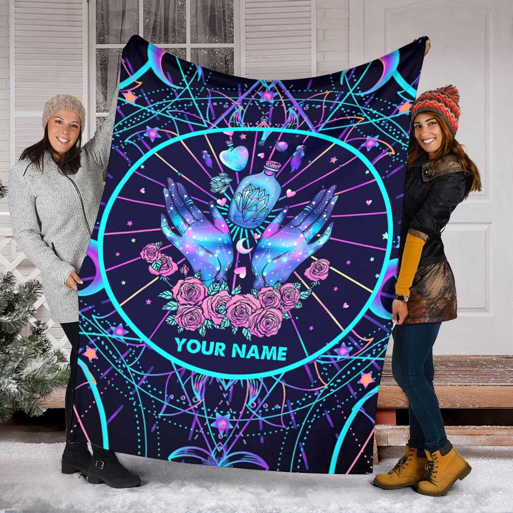 Good Luck, Good Love & Good Magic - Personalized Witch Blanket