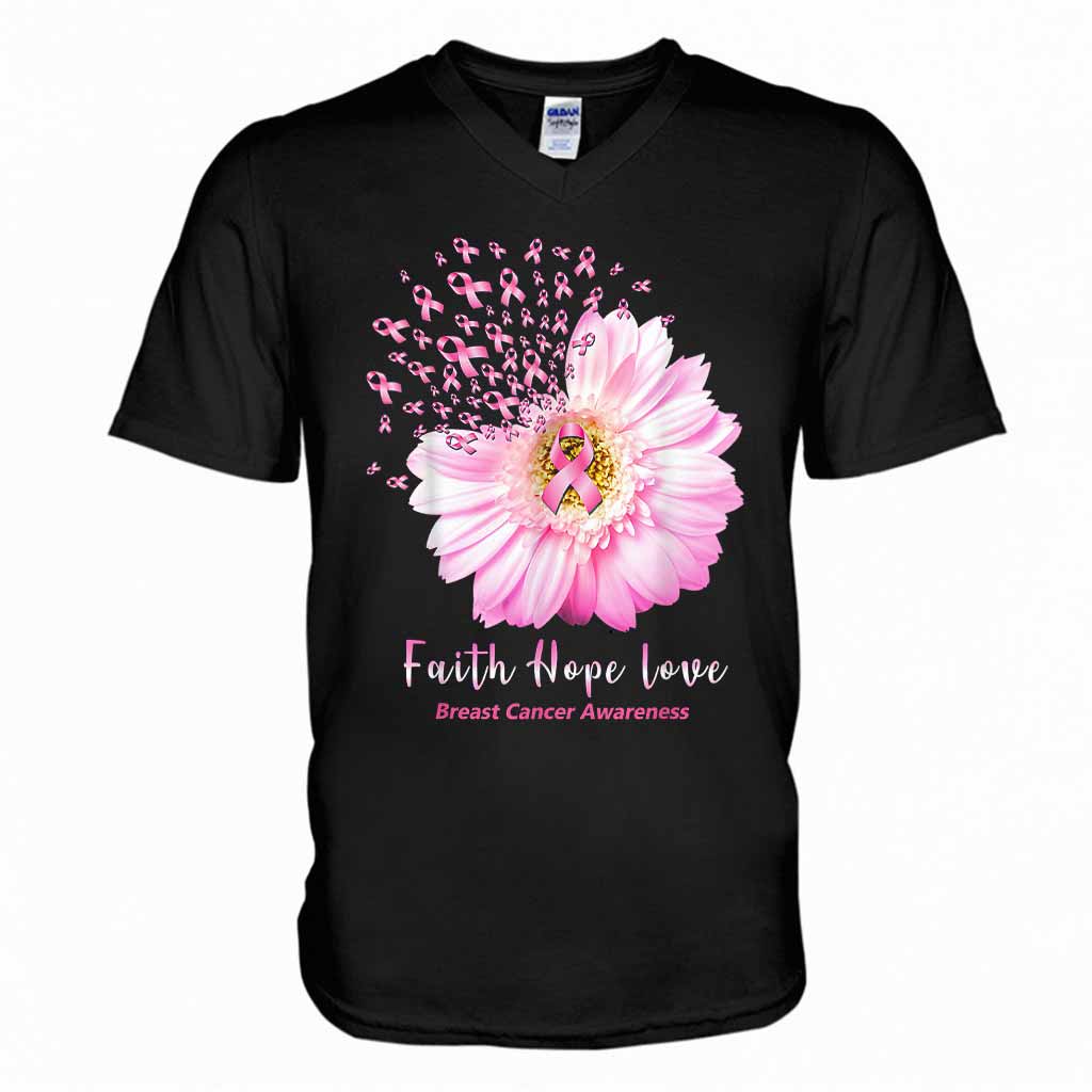 Faith Hope Love Breast Cancer Awareness T-shirt and Hoodie 092021
