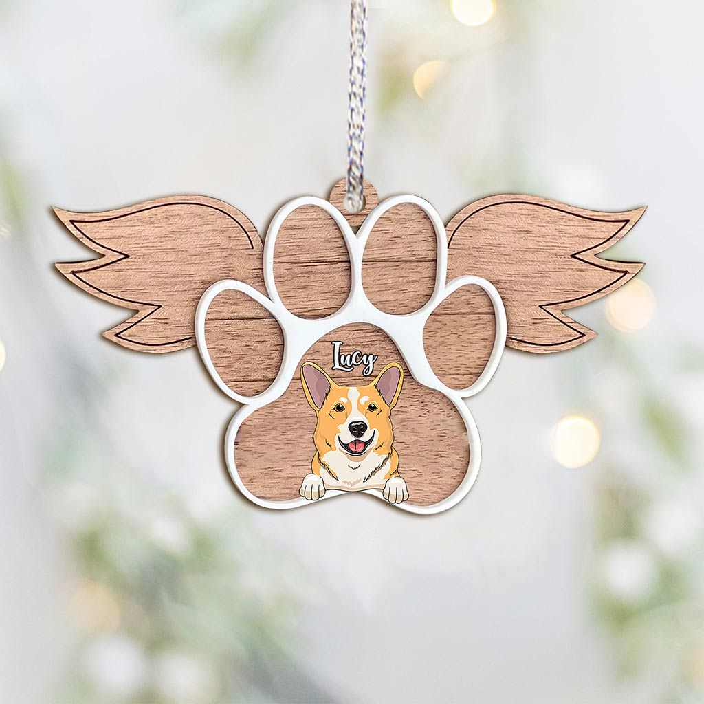Rainbow Bridge - Personalized Christmas Dog Ornament (Printed On Both Sides)