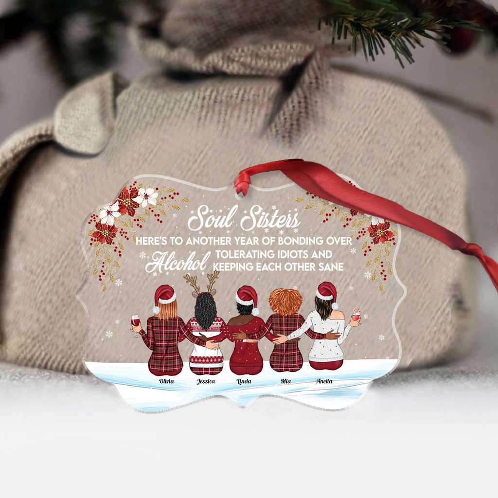 Here's To Another Year Of Bonding Over Alcohol - Personalized Bestie Transparent Ornament