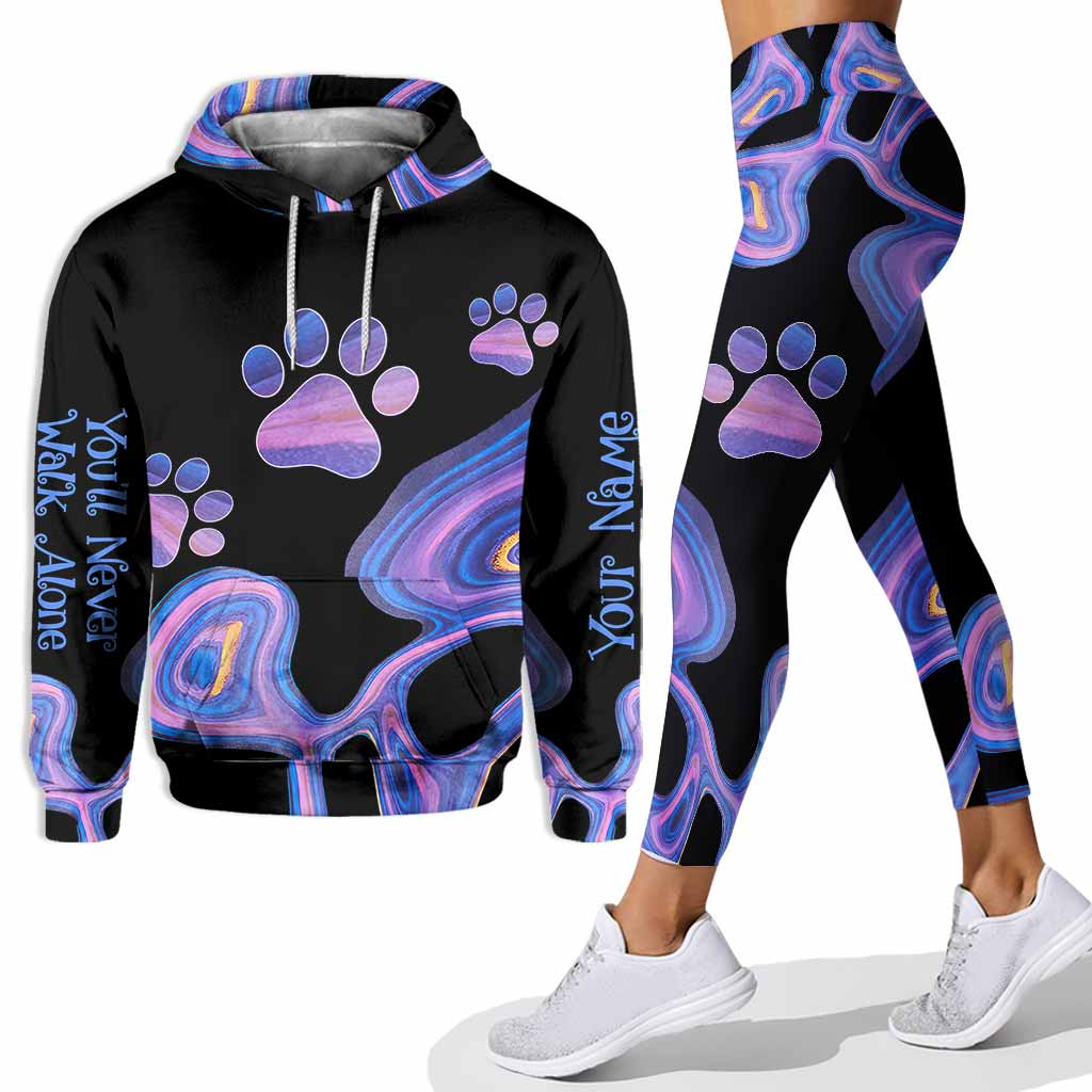 Dog Lovers You'll Never Walk Alone - Personalized Hoodie and Leggings