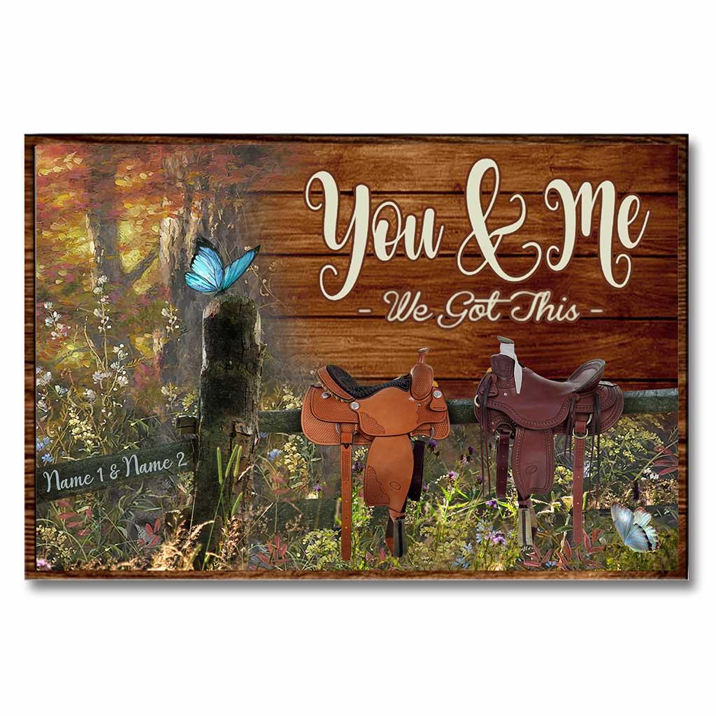 And So Together We Built A Life We Love Horse Saddle - Personalized Couple Poster