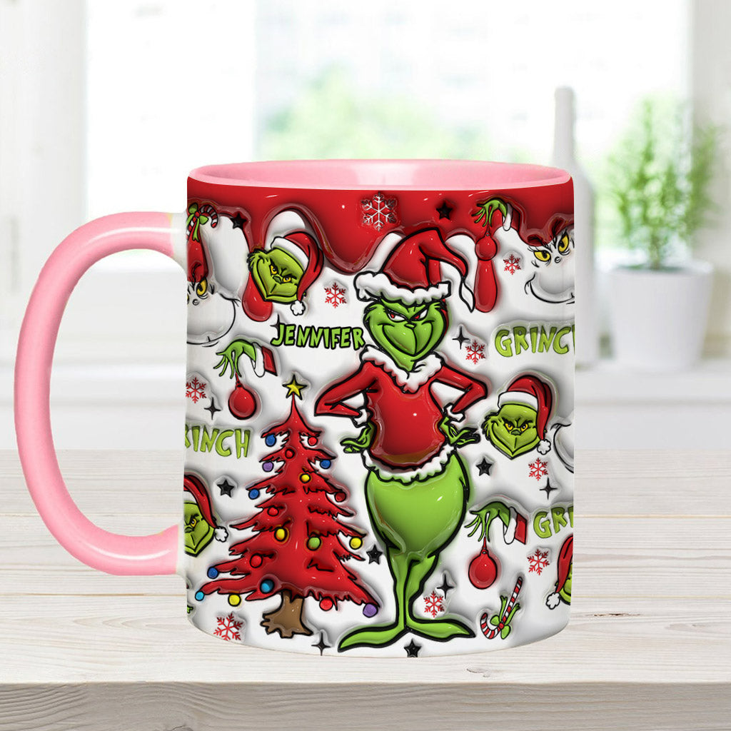 Red Christmas - Personalized Stole Christmas Accent Mug