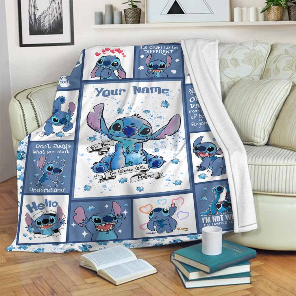 Be You The World Will Adjust - Personalized Autism Awareness Blanket