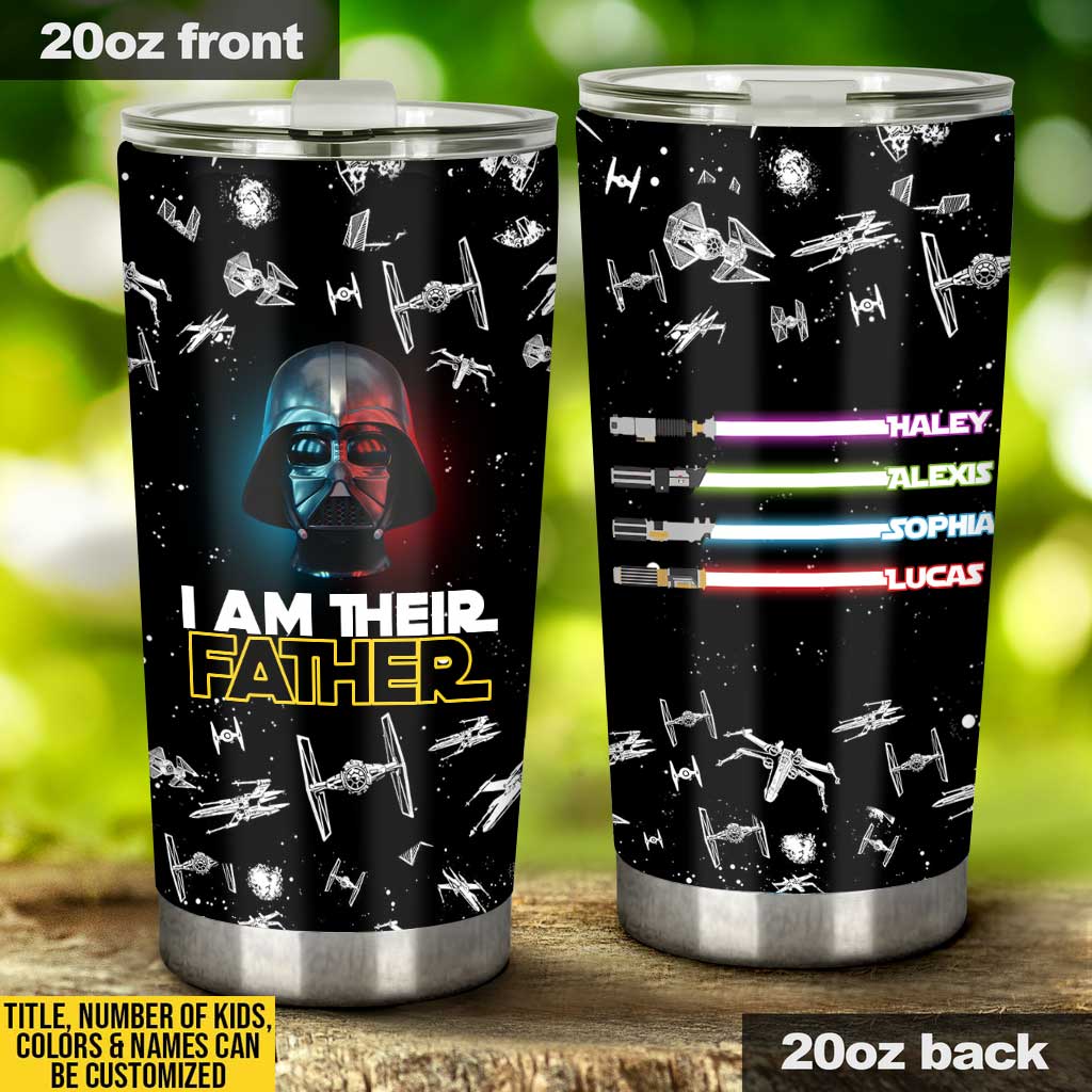 I Am Their Father - Personalized Father's Day The Force Tumbler