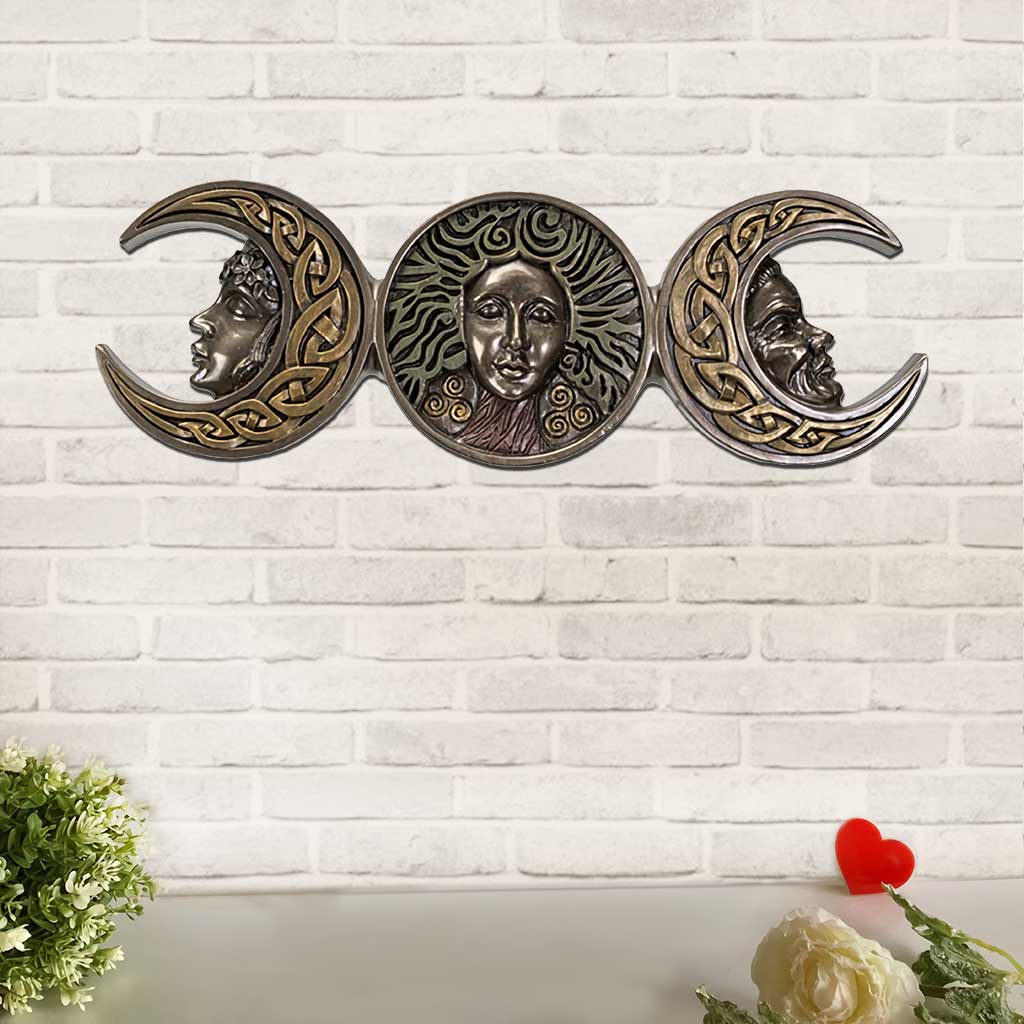 The Triple Goddess - Witch Cut Metal Sign With 3D Pattern Print