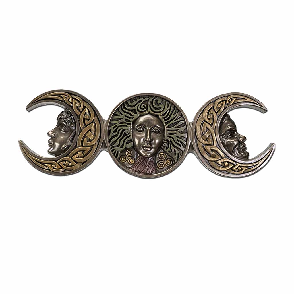 The Triple Goddess - Witch Cut Metal Sign With 3D Pattern Print