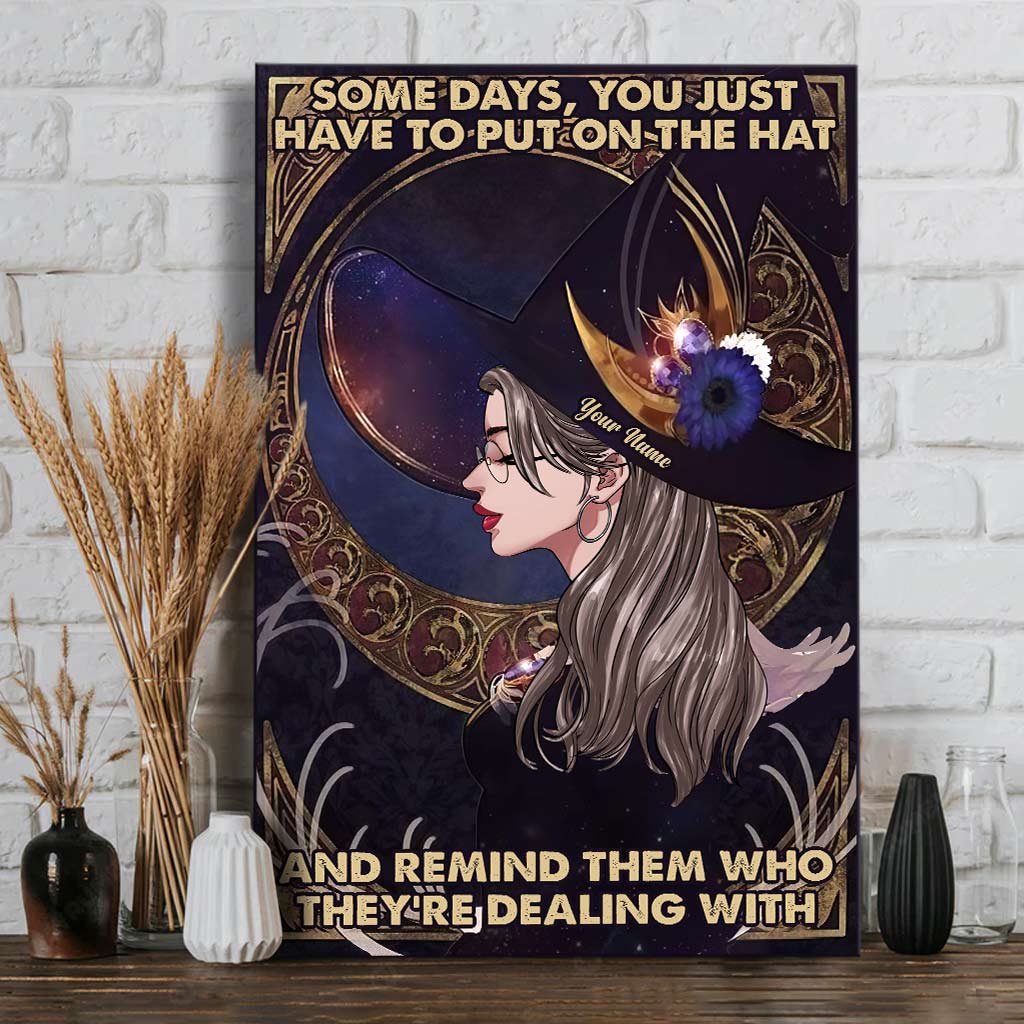 Put On The Hat - Personalized Witch Canvas And Poster