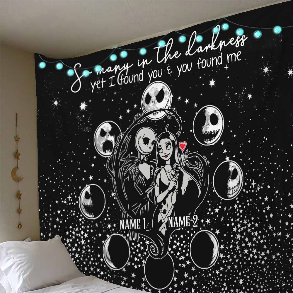 So Many In The Darkness - Personalized Couple Nightmare Wall Tapestry