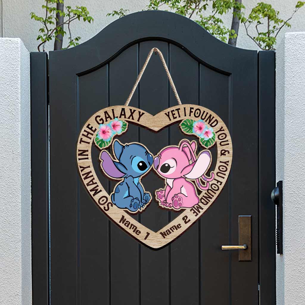 So Many In The Galaxy - Personalized Ohana Wood Sign