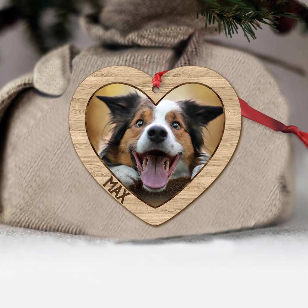 Merry Christmas - Personalized Christmas Dog Ornament (Printed On Both Sides)