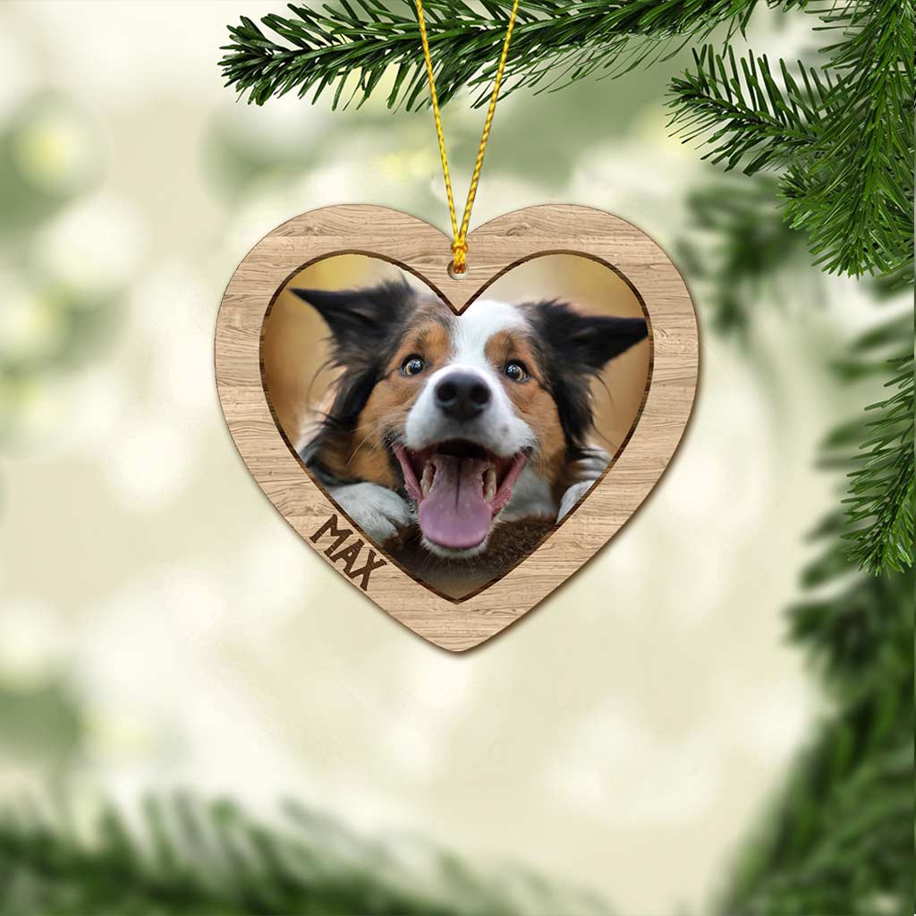 Merry Christmas - Personalized Christmas Dog Ornament (Printed On Both Sides)