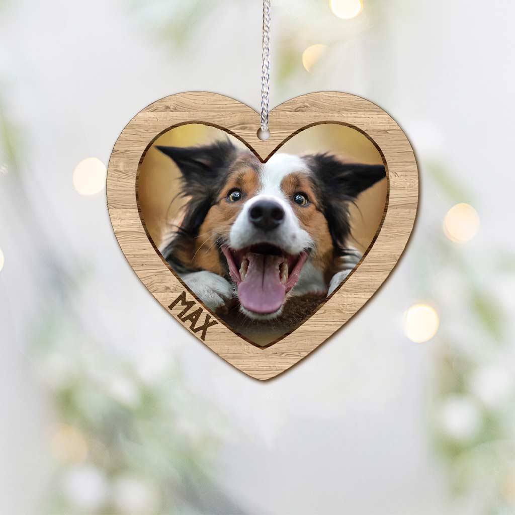 Merry Christmas - Personalized Christmas Dog Ornament (Printed On Both Sides)