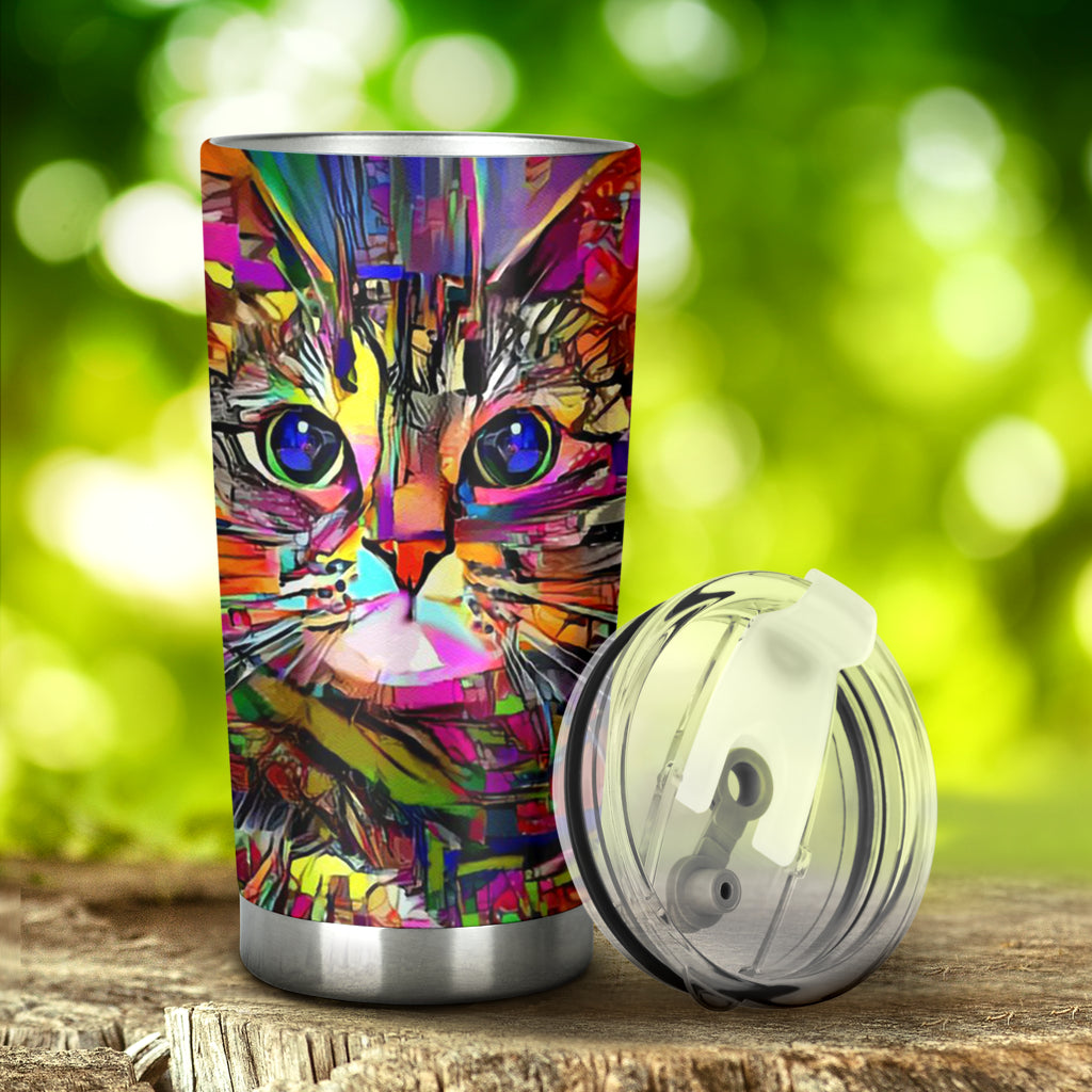 Coloful Cat Cat Tumbler 0622