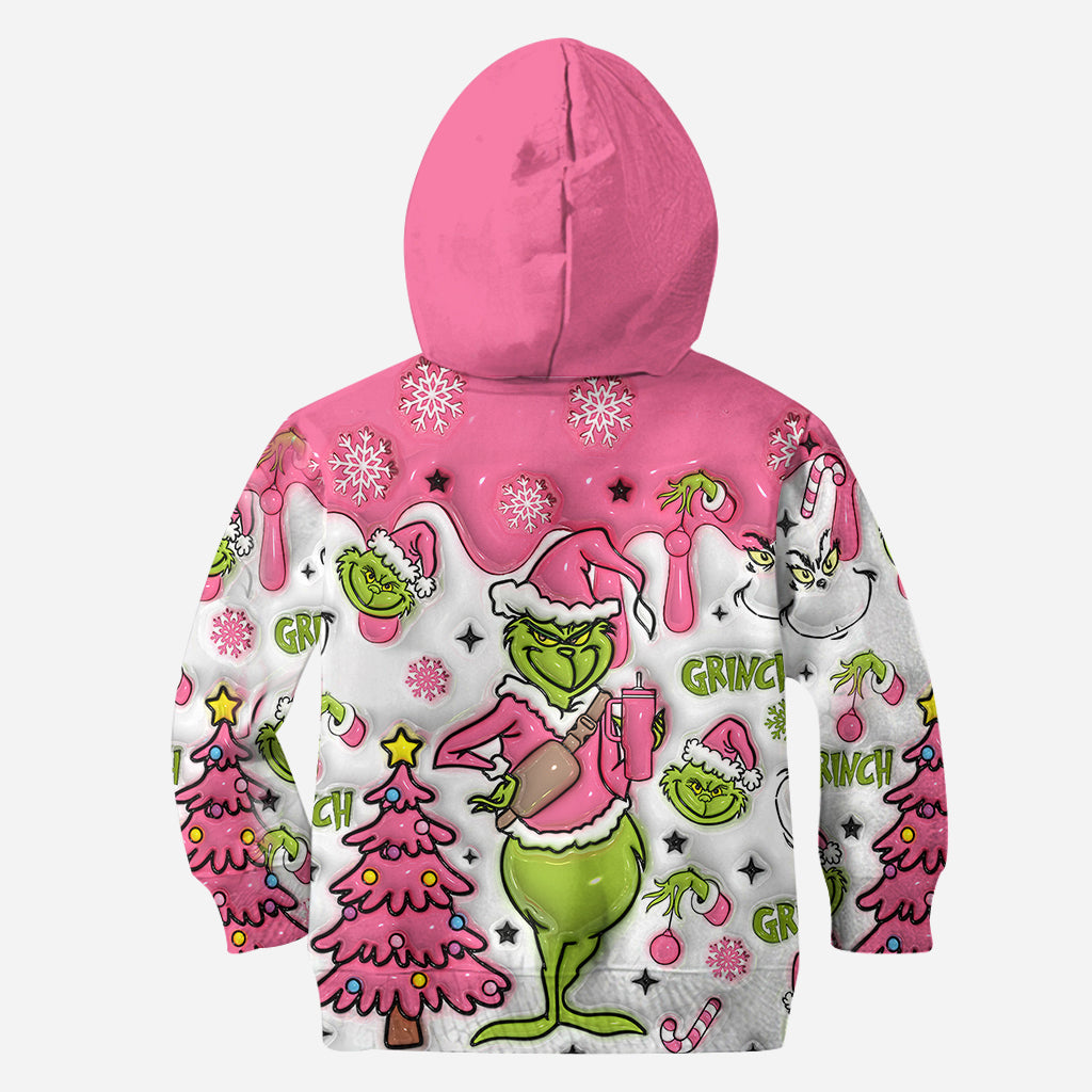 Any Name Pink Snowflakes - Personalized Hoodie and Leggings