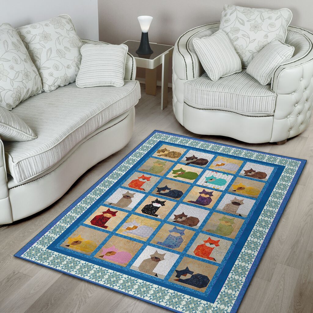 Cats Pattern Cat Rug 0622