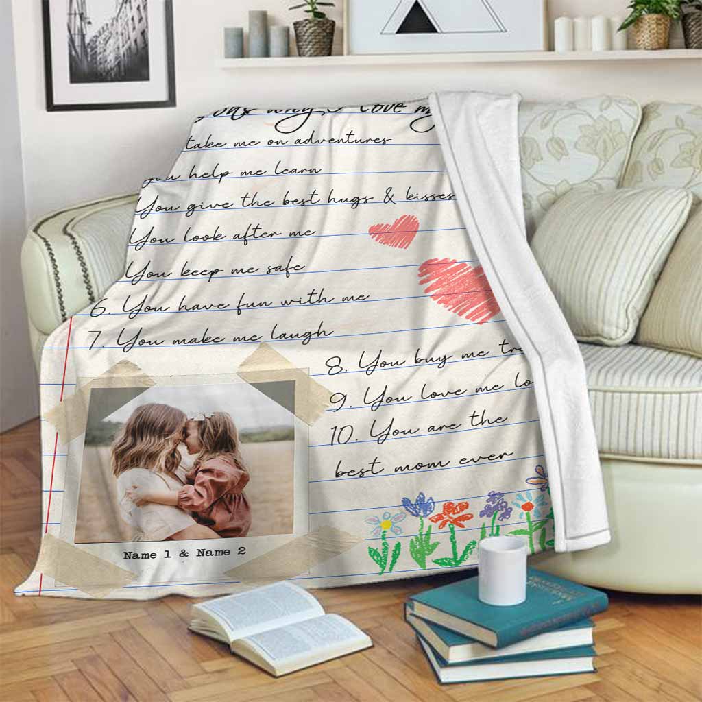 10 Reasons Why I Love You - Personalized Mother's Day Blanket