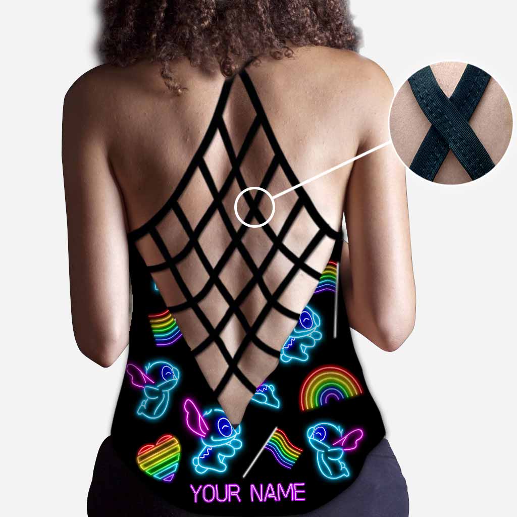 Be You Rainbow Pride - Personalized LGBT Support Cross Tank Top
