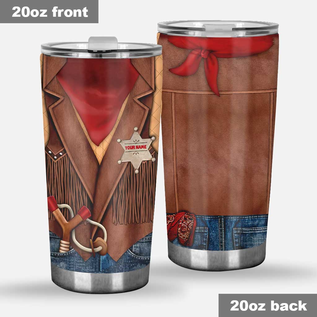 Run By Hawse And Saddle - Personalized Horse Tumbler